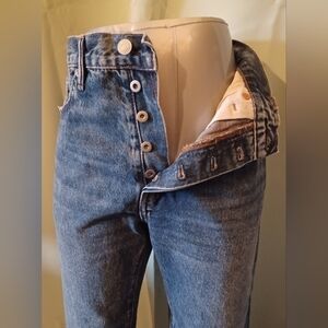 Gap 90s Button Fly Original Straight Leg Blue Denim Jeans
